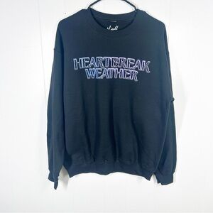Niall Horan Heartbreak Weather Graphic Black Long Sleeve Sweatshirt Medium
